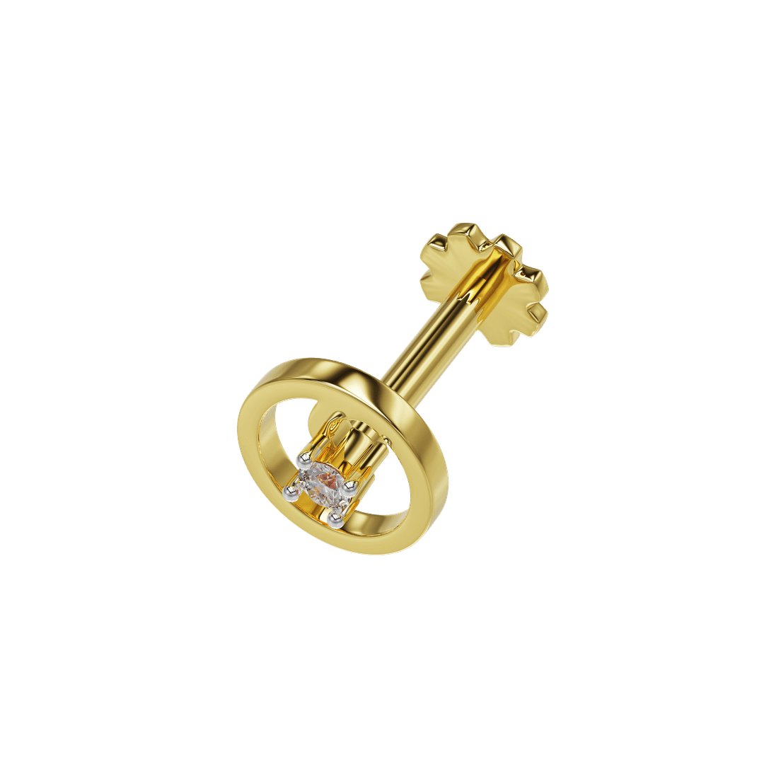 18K Riza Diamond Nose Stud