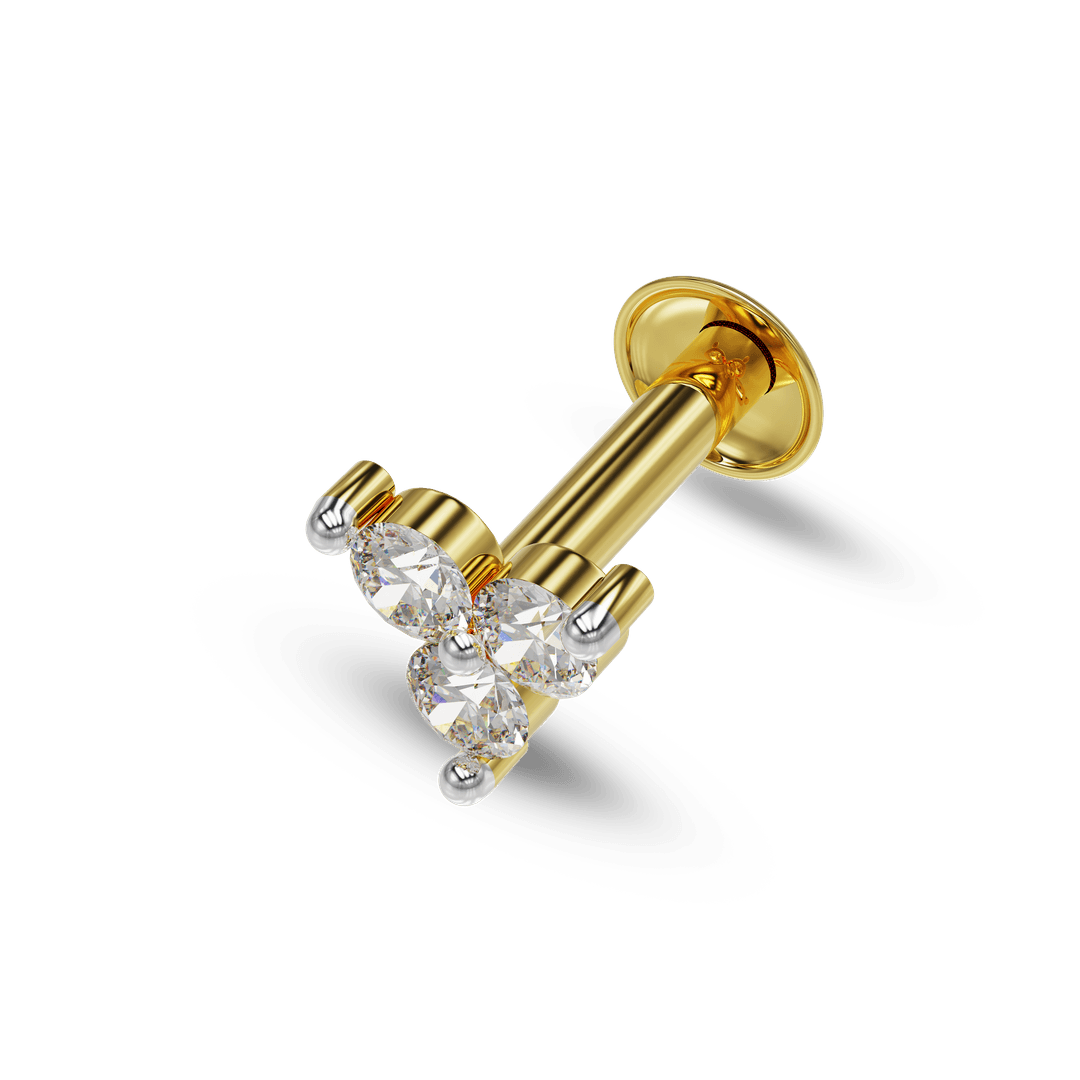 22K Bella Gold Nose Stud
